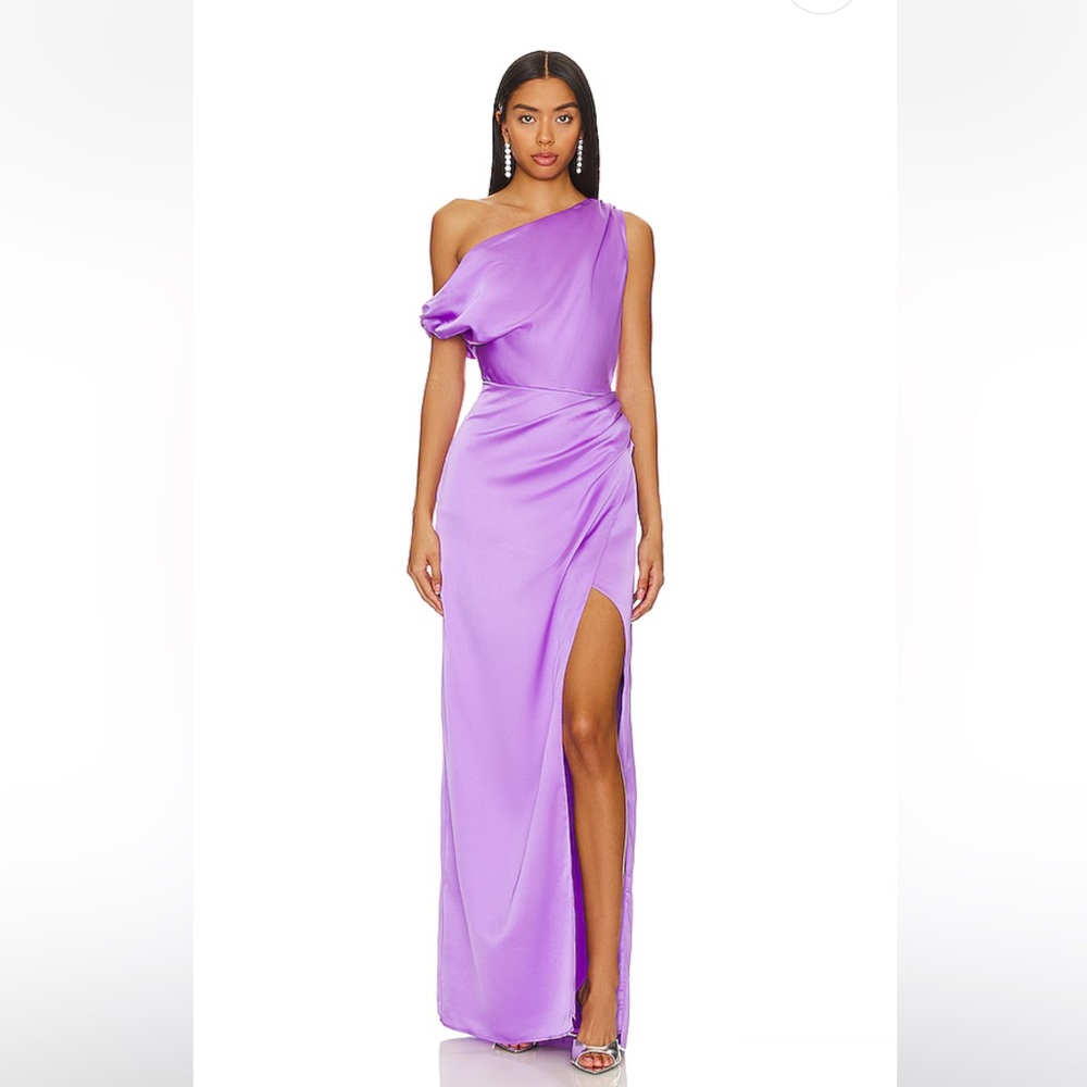 Show Me Your Mumu Jodie Dress Violet Luxe Satin